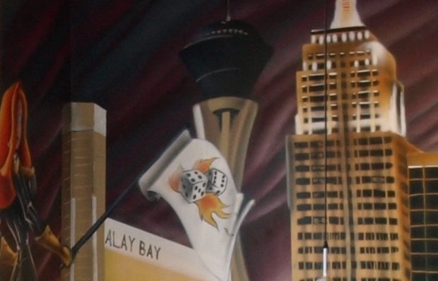 US-Bar Wandmalerei